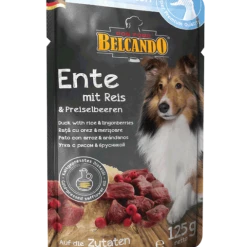 BELCANDO Finest Selection Nassfutter mit Ente, Reis & Preiselbeeren - Hochwertiges Hundefutter