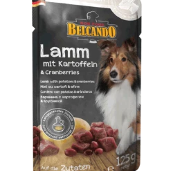 BELCANDO Finest Selection Nassfutter mit Lamm, Kartoffeln & Cranberries für Hunde | Hochwertiges Hundefutter