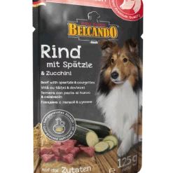 BELCANDO Finest Selection Rind, Spätzle & Zucchini - Premium Nassfutter für Hunde