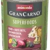 Animonda GranCarno Superfoods Nassfutter mit Rind - 6 Dosen Hundefutter | Hochwertiges Nassfutter für Hunde