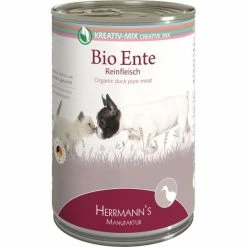 Herrmanns Kreativ Mix | 100% Bio Ente | Hunde- & Katzen Ergänzungsfutter | Natürliches Hundefutter | Hochwertige Tiernahrung