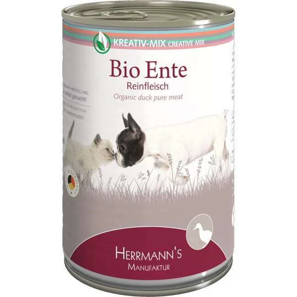 Herrmanns Kreativ Mix | 100% Bio Ente | Hunde- & Katzen Ergänzungsfutter | Natürliches Hundefutter | Hochwertige Tiernahrung 1 Herrmanns Kreativ Mix | 100% Bio Ente | Hunde- & Katzen Ergänzungsfutter | Natürliches Hundefutter | Hochwertige Tiernahrung