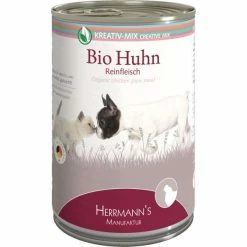 Herrmanns Kreativ Mix | 100% Bio Huhn | Ergänzungsfutter für Hunde & Katzen | Natürlich & Gesund