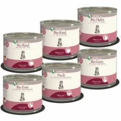 Herrmanns Bio Schlemmerpaket | 12x200g Katzenfutter | Verschiedene Sorten | Hochwertiges Nassfutter für Katzen