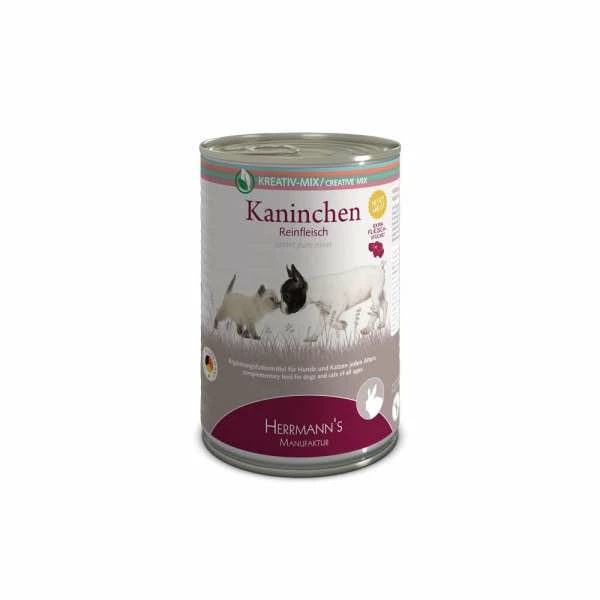 Herrmanns Kreativ Mix | 100% Kaninchen | Natürliches Ergänzungsfutter für Hunde & Katzen 1 Herrmanns Kreativ Mix | 100% Kaninchen | Natürliches Ergänzungsfutter für Hunde & Katzen
