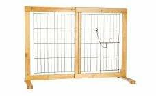 Trixie Hunde Absperrgitter - Sicherheitsgitter für Hunde, Stubenreinheitstraining, 75-120 cm verstellbar