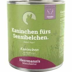 Herrmanns Select Sensible Hundefutter mit Kaninchen & Reisflocken | Glutenfrei | Premium Hundefutter