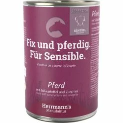 Herrmanns Select Sensible Hundefutter mit Pferd, Süßkartoffel & Zucchini | Glutenfrei | Premium Hundefutter