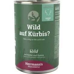 Herrmanns Select Leichte Kost Hundefutter mit Wild, Kürbis & Quinoa | Glutenfrei | Premium Hundefutter