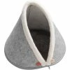 Hunter Katzenhöhle SKIVE | Grau | 45 x 45 cm | Kuscheliges Katzenbett für gemütliche Schlafplätze