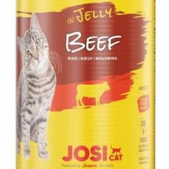 Josera JosiCat Rind in Gelee | 12x400g Nassfutter für Katzen | Hochwertiges Katzenfutter