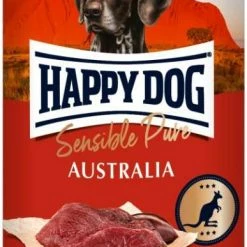 HAPPY DOG Australia Känguruh Pur Nassfutter für Hunde, 6x 400g - Hochwertiges Hundefutter mit Känguru