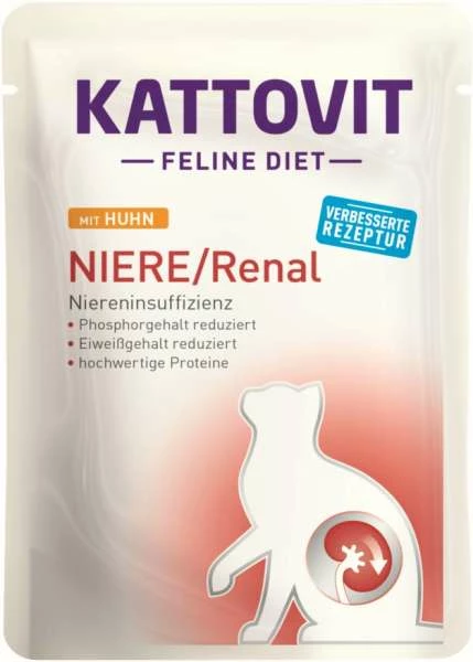 Kattovit Niere/Renal Katzenfutter mit Huhn - 24x85g Nassfutter für Nierengesundheit 1 Kattovit Niere/Renal Katzenfutter mit Huhn - 24x85g Nassfutter für Nierengesundheit