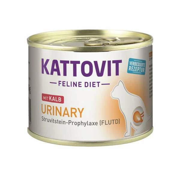 KATTOVIT Urinary Katzenfutter mit Kalb - 12x185g, Nassfutter für Katzen mit Harnwegsproblemen 1 KATTOVIT Urinary Katzenfutter mit Kalb - 12x185g, Nassfutter für Katzen mit Harnwegsproblemen