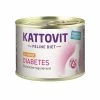KATTOVIT Diabetes Nassfutter mit Huhn - 12x185g - Spezialfutter für diabetische Katzen