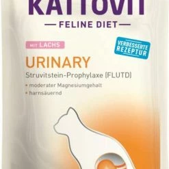 KATTOVIT Urinary Mit Lachs Katzenfutter - 12x85g Nassfutter für Harnwegsgesundheit