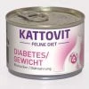 KATTOVIT Feline Diabetes Gewicht Nassfutter für Katzen - 12x185g, Spezialdiät für diabetische Katzen