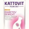 Kattovit Diabetes Nassfutter mit Huhn - 24x85g - Spezialfutter für diabetische Katzen