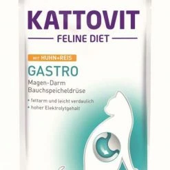 KATTOVIT Gastro Huhn & Reis Nassfutter für Katzen - 24x85g | Schonende Ernährung bei Magenproblemen