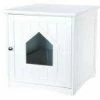 Trixie Katzenhaus Weiß | Katzentoilette mit Dach | Modernes Design für Katzen