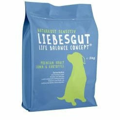 Liebesgut Premium Adult Hundefutter mit Lamm & Kartoffeln | 3kg Trockenfutter für Hunde | Hochwertiges Futter für ausgewogene Ernährung