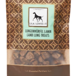 LILA LOVES IT Lungenwürfel mit Hirsch | 200 G natürliche Hundesnacks | Getreidefrei & gesund