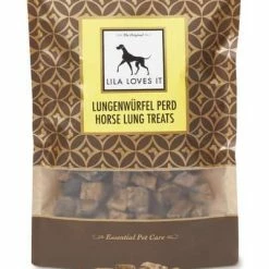 LILA LOVES IT Lungenwürfel mit Pferd | 200 G natürliche Hundesnacks | Leckerlis für Hunde