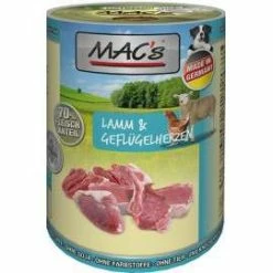 MACS Adult Dog Nassfutter mit Lamm & Geflügelherzen - Hochwertiges Hundefutter für ausgewogene Ernährung