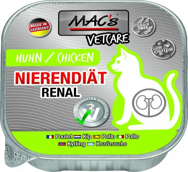 MACS Katzenfutter Nierendiät - Renal mit Huhn | 16x100g Nassfutter für Katzen 1 MACS Katzenfutter Nierendiät - Renal mit Huhn | 16x100g Nassfutter für Katzen