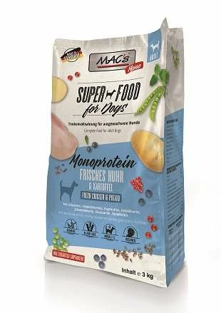 MACS Mac's Dog Mono Trockenfutter mit Huhn & Kartoffel - Hundefutter für eine ausgewogene Ernährung 1 MACS Mac's Dog Mono Trockenfutter mit Huhn & Kartoffel - Hundefutter für eine ausgewogene Ernährung