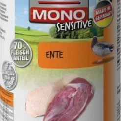 MACS Mac's Dog Mono Sensitiv Hundenassfutter mit Ente | 6 Dosen | Hypoallergenes Hundefutter