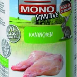 MACS Mac's Dog Mono Sensitiv Hundenassfutter mit Kaninchen | 6 Dosen | Hypoallergenes Hundefutter