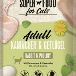 MACS Katzenfutter Nassfutter mit Kaninchen & Geflügel | 12x100g Beutel