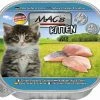 MACS Katzenfutter Nassfutter für Kitten mit Pute, Huhn & Lachs | 16x100g