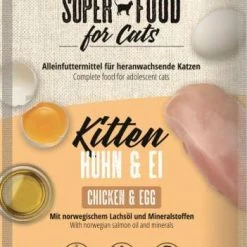 MACS Superfood Kitten Nassfutter mit Huhn & Ei | 12x 100 g | Hochwertiges Katzenfutter für Kätzchen