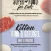MACS Superfood Kitten Nassfutter mit Rind & Geflügel | 12x 100 g | Hochwertiges Katzenfutter für Kitten
