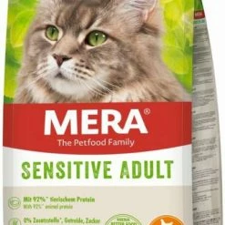 MERA DOG MeraCat All Cats Sensitive Adult Trockenfutter mit Huhn, 10 kg - Hypoallergenes Katzenfutter für empfindliche Katzen