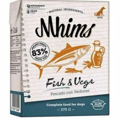 Mhims Hundefutter mit Fisch & Gemüse | 12x 375g Nassfutter für Hunde | Hochwertiges Hundenassfutter