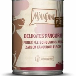 MjAMjAM Hundefutter mit Känguru Pur - 6 Dosen Nassfutter für Hunde