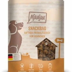 MjAMjAM Snackbag mit Muskelfleisch vom Hühnchen | 8x 100g Hundesnacks | Natürliche Leckerlis für Hunde