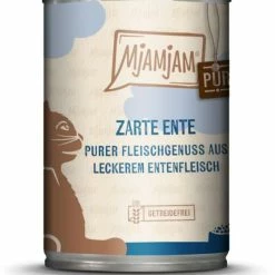 MjAMjAM Katzenfutter Mit Ente Pur | 6 Dosen Nassfutter für Katzen | Hochwertiges Feuchtfutter