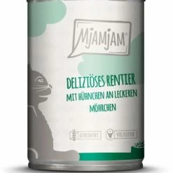 MjAMjAM Katzenfutter Nassfutter mit Rentier, Huhn & Möhrchen - 6 Dosen