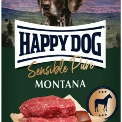 HAPPY DOG Montana | Pferd Pur | 6 Dosen Hundefutter - Hochwertiges Nassfutter für Hunde