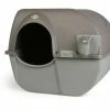 Omega-Katzentoilette Roll'n-Clean | 50x56x50cm | Taupe-grau | Katzentoilette mit Rollfunktion
