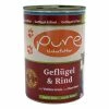 Pure Katzenfutter mit Geflügel & Rind | 6 x 400g | Glutenfreies Nassfutter für Katzen