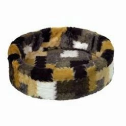 Nobby Plüschbett Patchwork - Kuscheliges Katzenbett für gemütliche Schlafplätze