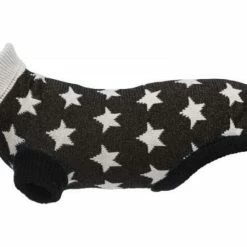 Trixie Pullover Stella Bay für Hunde | Schwarz-Grau | Warme Hundebekleidung