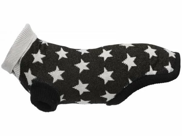 Trixie Pullover Stella Bay für Hunde | Schwarz-Grau | Warme Hundebekleidung 1 Trixie Pullover Stella Bay für Hunde | Schwarz-Grau | Warme Hundebekleidung
