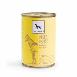 LILA LOVES IT | Mit Reinfleisch Pferd | 6 Dosen Hundefutter | Hochwertiges Nassfutter für Hunde