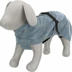 Trixie Regenmantel Lunas | Silberblau | Wasserdichter Hundemantel für Hunde